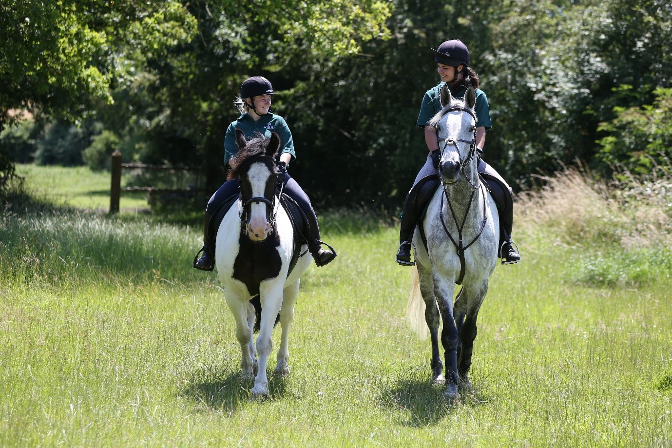 two people on horseback