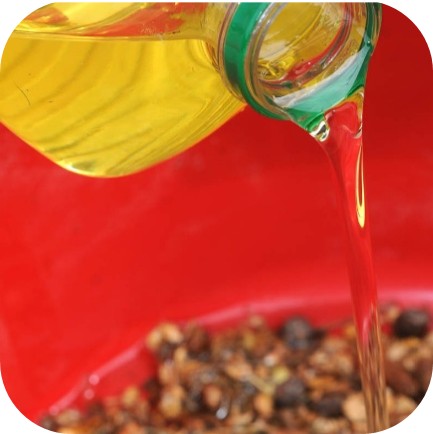 adding oil to horse feed for weight gain