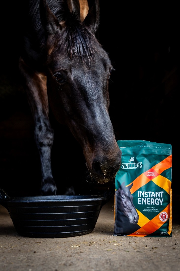 Horse by bag of spillers instant energy